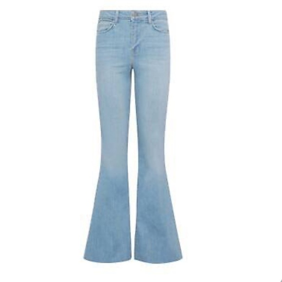L'AGENCE Denim - Lagence Womens bell high rise flare jeans in blue cloud 26
